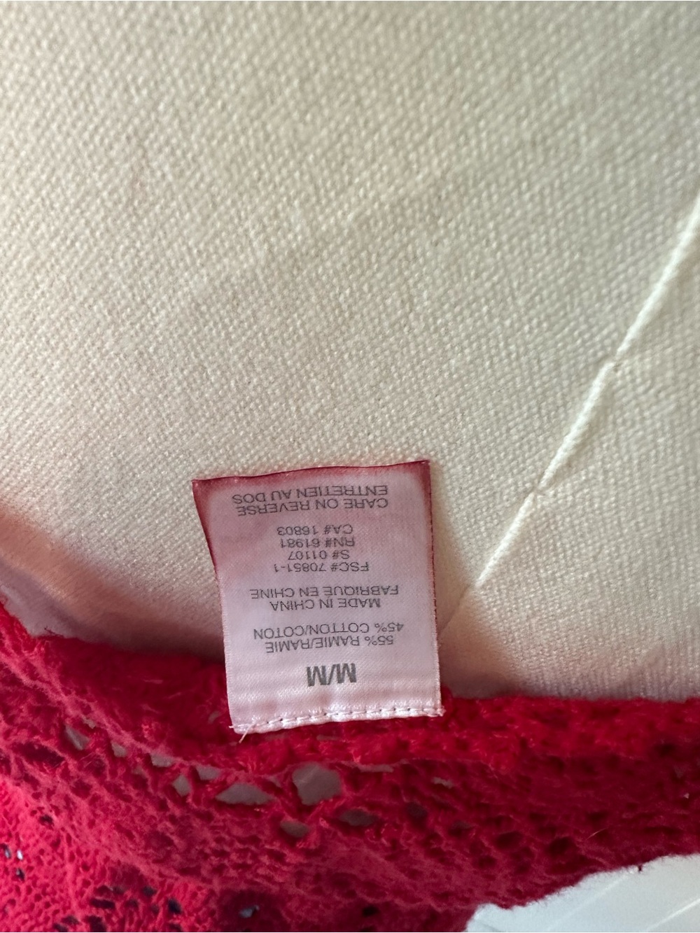Vintage Red Crochet Rose Camisole Top – Size M/M - Picture 7 of 7